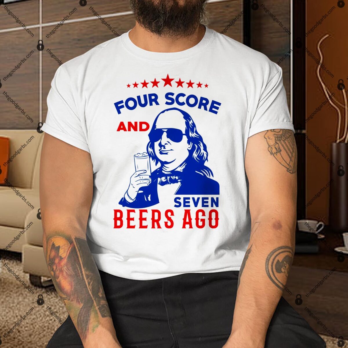 Four Score And Seven Beers Ago 4th Of July USA Merica Shirt