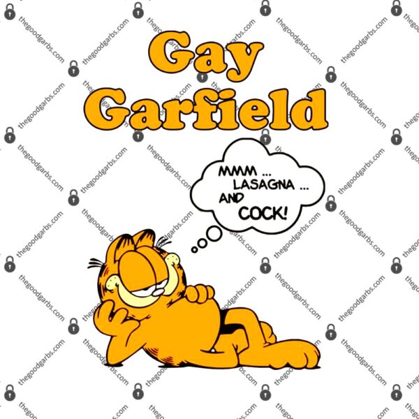 Gay Garfield Mmm Lasagna And Cock T-Shirt