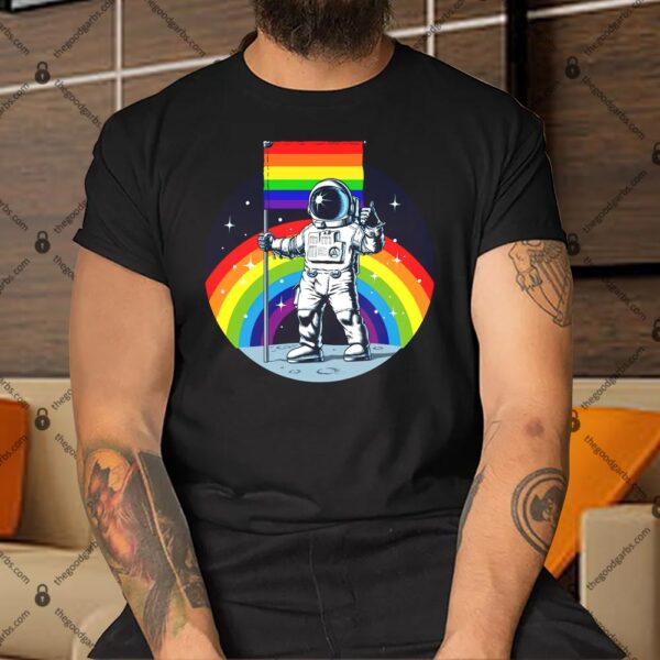 Gay Pride Astronaut LGBT Moon Landing Shirt