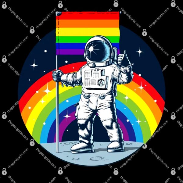 Gay Pride Astronaut LGBT Moon Landing T-Shirt