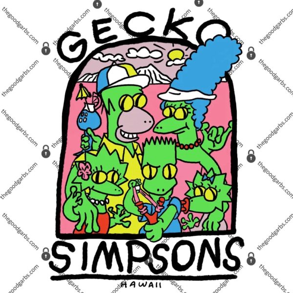 Gecko Simpsons Hawaii T-Shirt