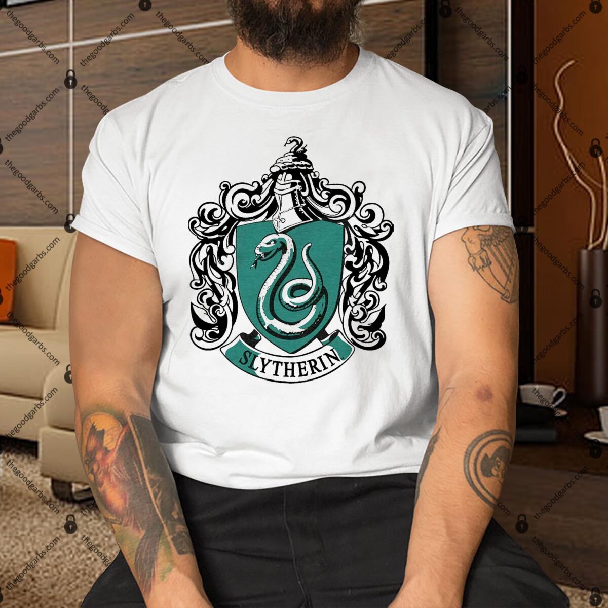 Harry Potter Slytherin Crest Men's Regular Fit Shirt