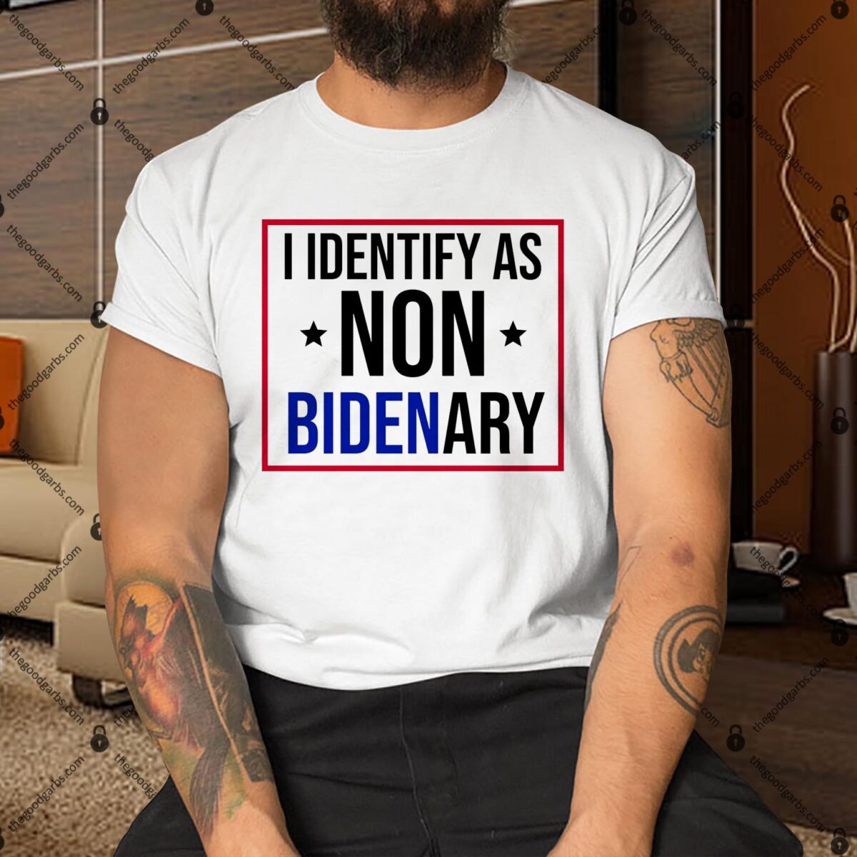 I Identify As Non Bidenary Anti Biden Funny Shirt