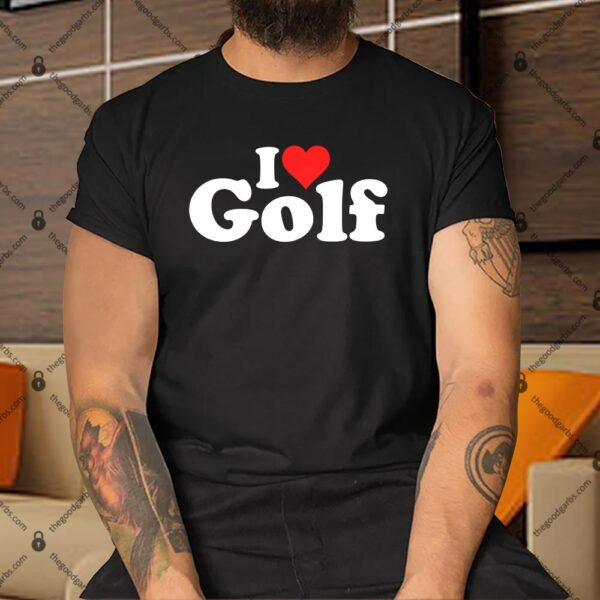 I Love Heart Golf Shirt