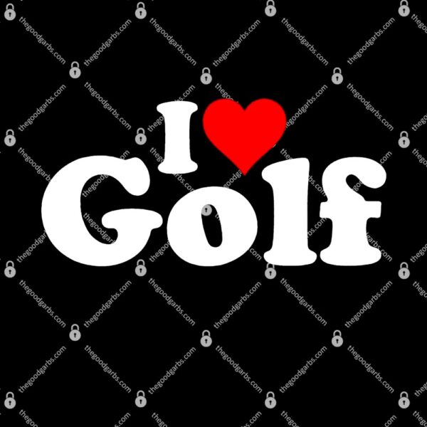 I Love Heart Golf T-Shirt
