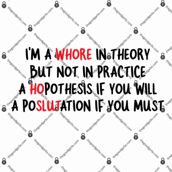 I’m A Whore In Theory But Not In Practice A Hypothesis T-Shirt