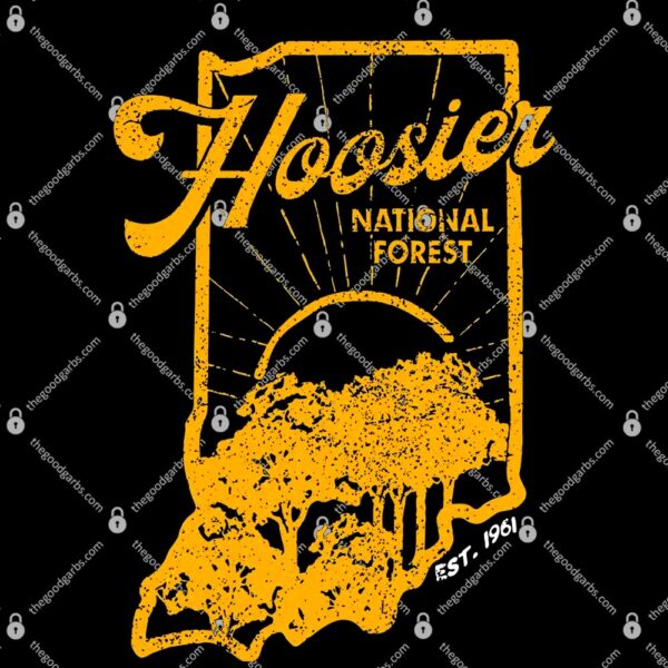 Indiana State Hoosier National Forest Retro Vintage T-Shirt