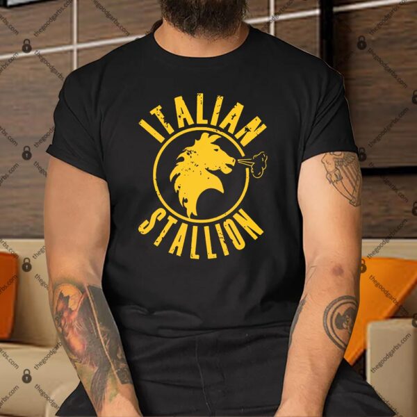 Italian Stallion Logo In Yellow Shirt