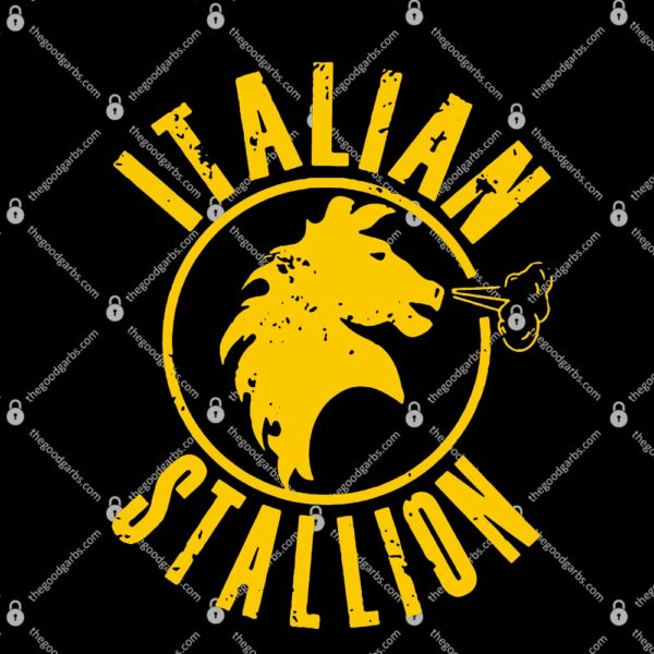 Italian Stallion Logo In Yellow T-Shirt