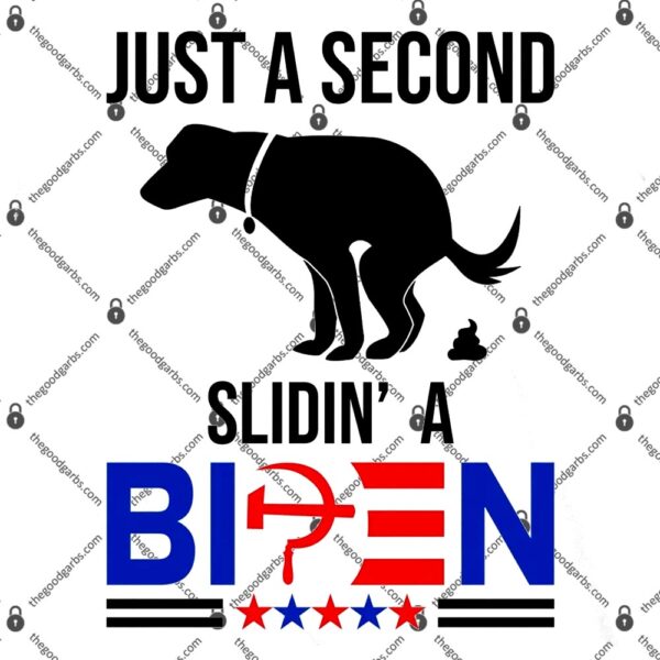 Just A Second Slidin A Biden Funny Dog T-Shirt