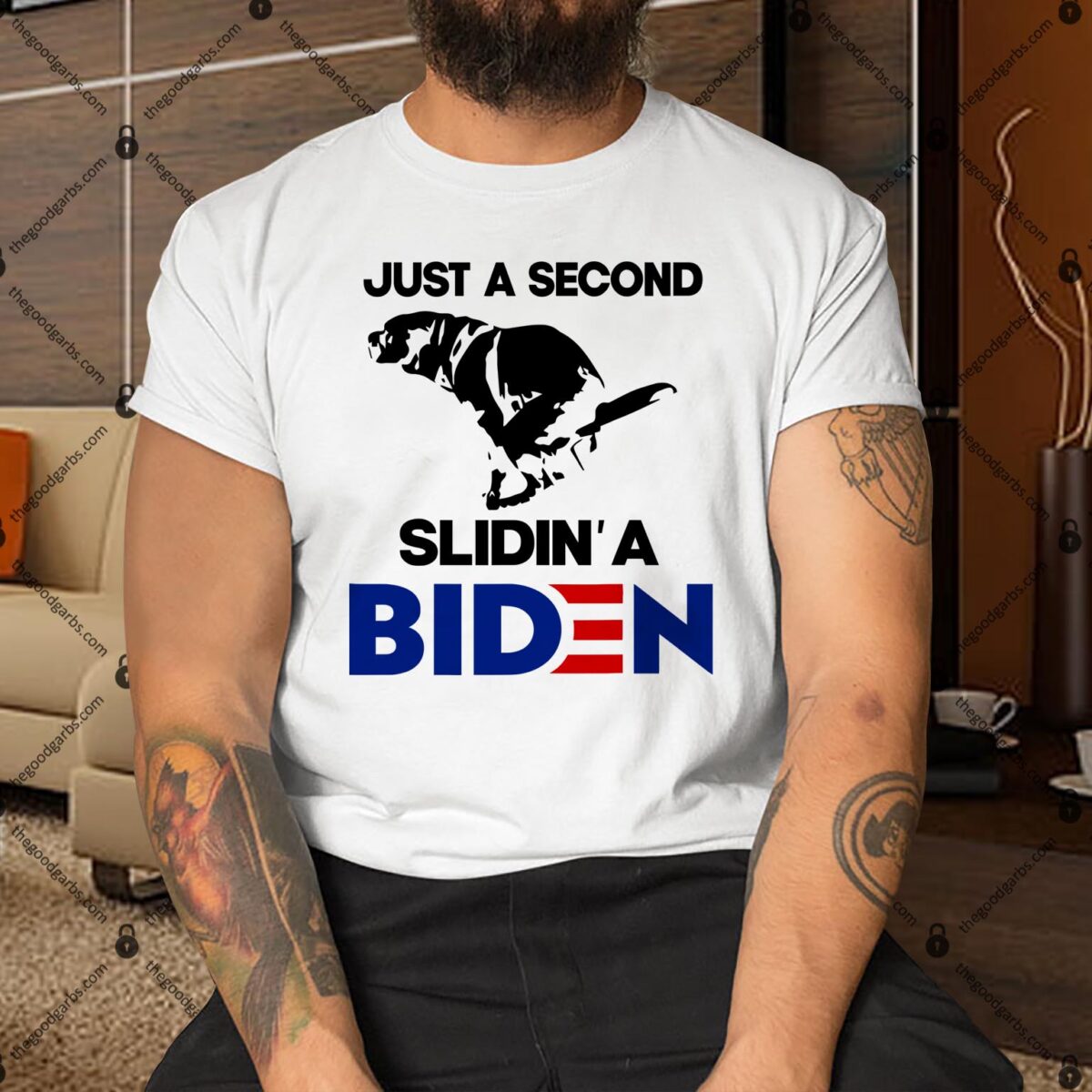 Just A Second Slidin' A Biden Funny Political Shirt