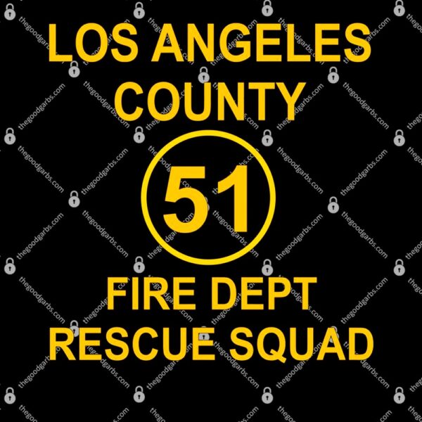 Los Angeles County 51 Fire Dept Rescue Squad T-Shirt