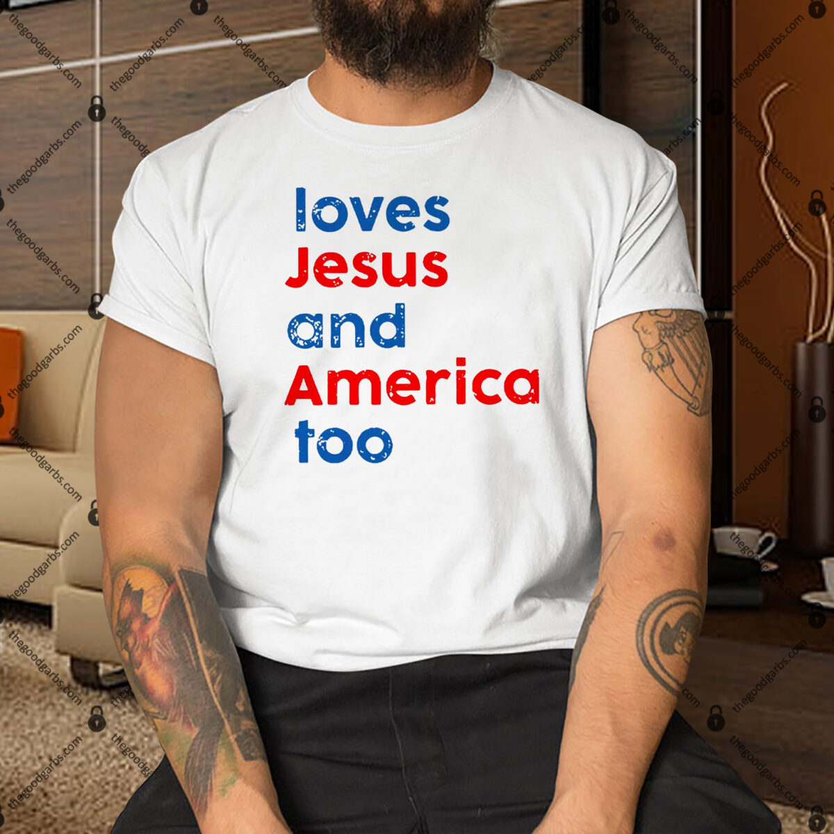 Loves Jesus and America Too Shirt