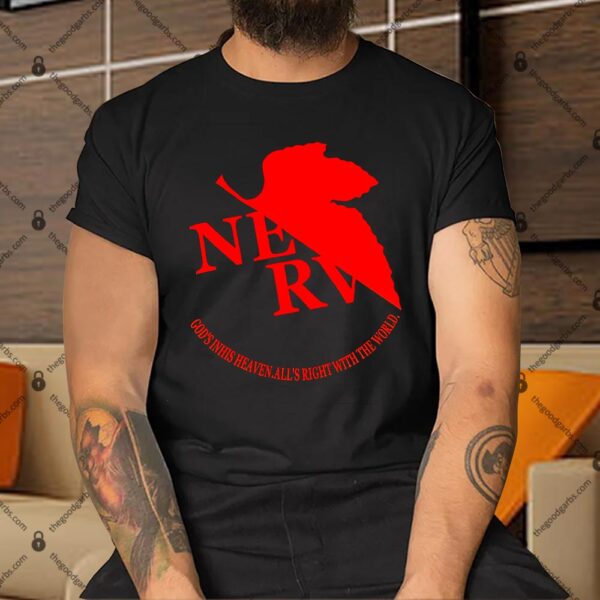Nerd Neon Genesis Evangelion Nerv Logo Shirt