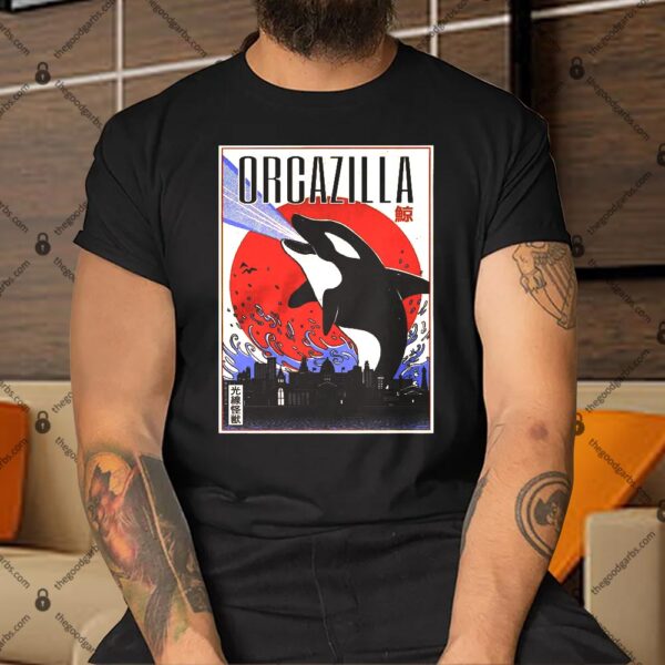 Orcazilla Japanese Poster Orca Shirt