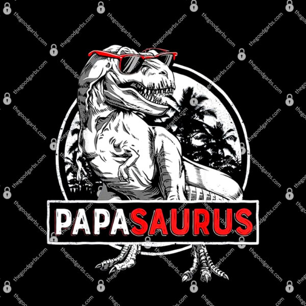 Papasaurus T Rex Dinosaur Funny Papa Saurus T-Shirt