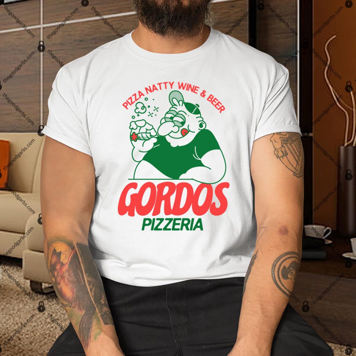 Pizza Natty Wine & Beer Gordos Pizzeria Shirt