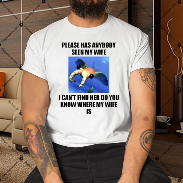 Please Has Anybody Seen My Wife I Can't Find Her Do You Shirt
