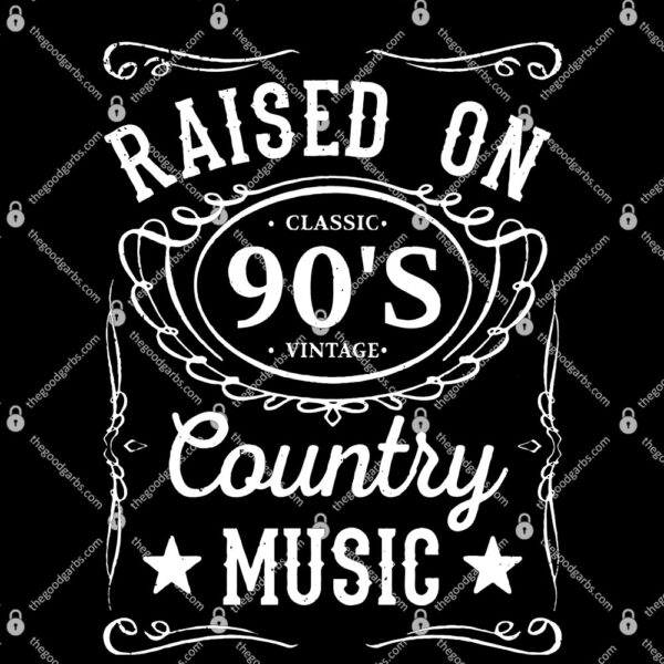 Raised On 90's Country Music Vintage Funny Retro Southern T-Shirt
