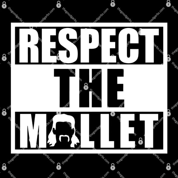 Respect The Mullet Hair Game Box Graphic T-Shirt