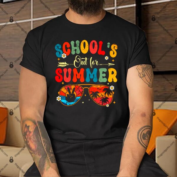 Retro Last Day Of School’s Out For Summer Teacher Boys Girls Shirt