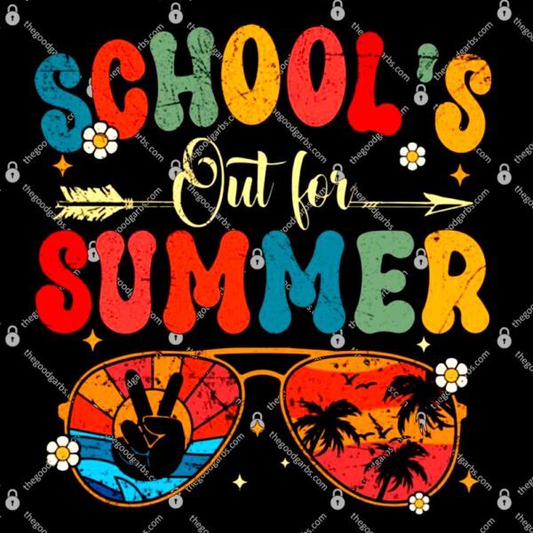 Retro Last Day Of School’s Out For Summer Teacher Boys Girls T-Shirt