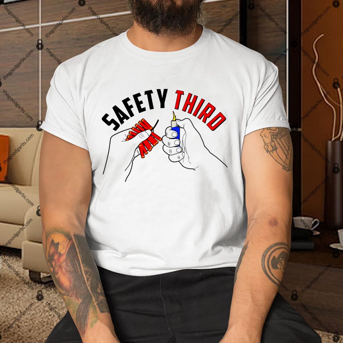 Safety Third Firecrackers Fourth of July Shirt