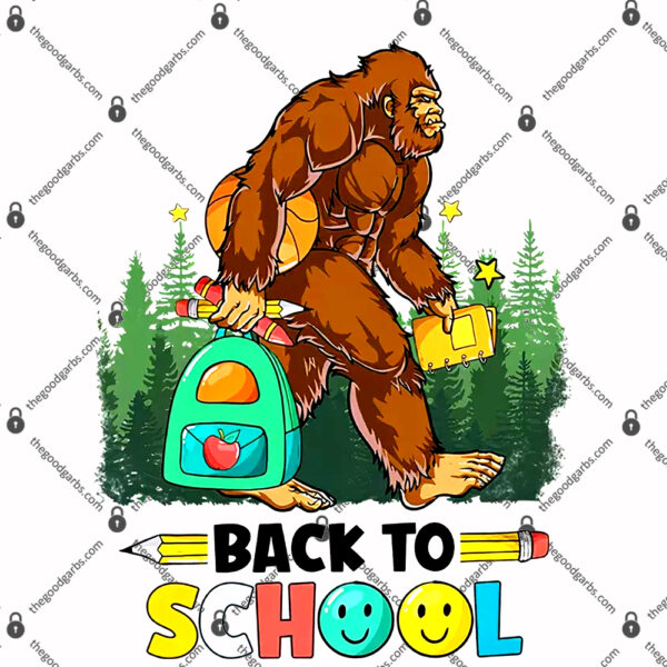 Sasquatch Back To School First Day Of School Bigfoot Sasquatch School T-Shirt