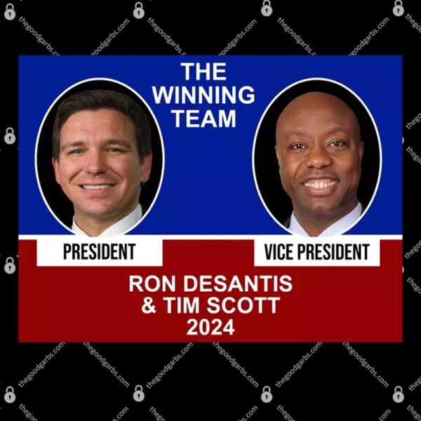 The Winning Team Ron Desantis And Tim Scott 2024 T-Shirt
