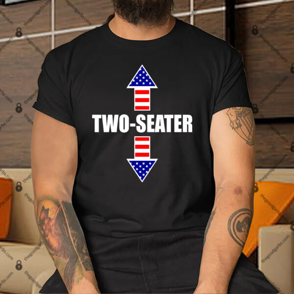 Two-Seater USA Flag Arrows Funny Shirt