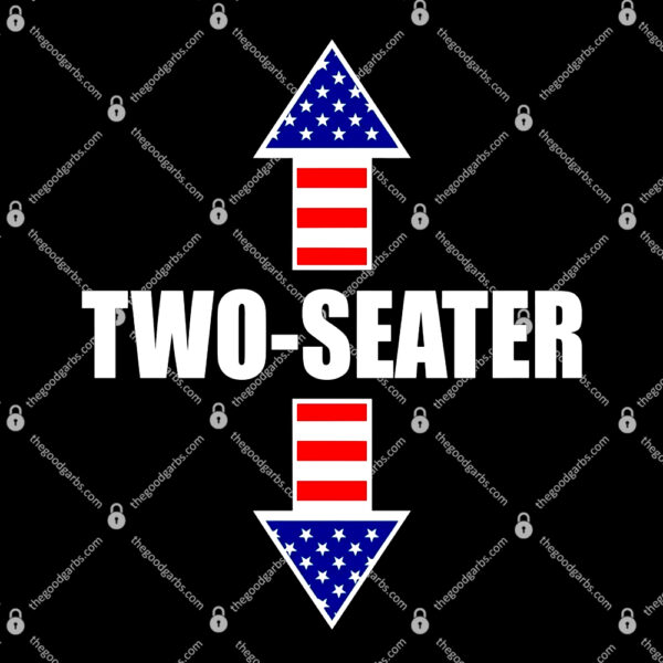 Two-Seater USA Flag Arrows Funny T-Shirt