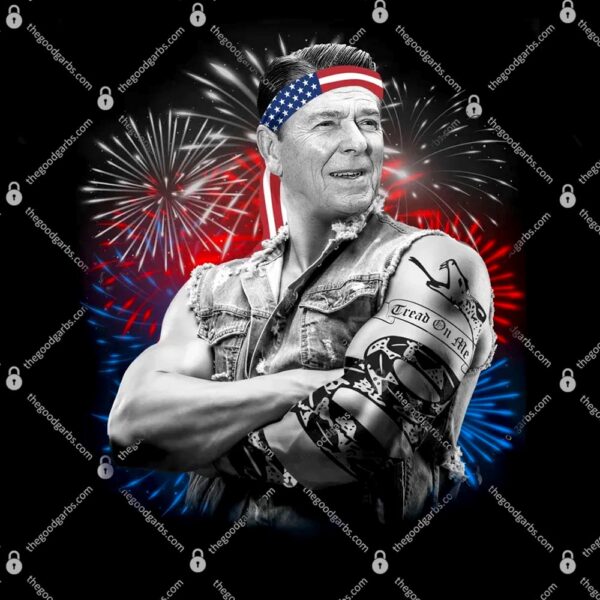 USA Fireworks Patriotic Ronald Reagan T-Shirt