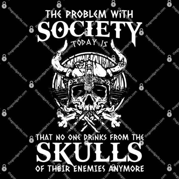 Viking Nordic Valhalla Odin Funny Society Problem Today T-Shirt