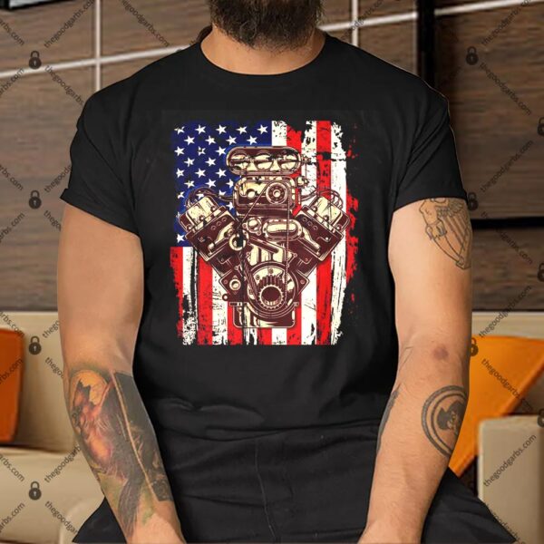 Vintage American Muscle Car Engine Shirt