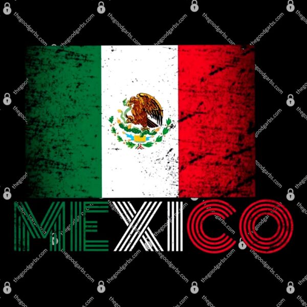 Vintage Mexico Distress Logo Flag T-Shirt