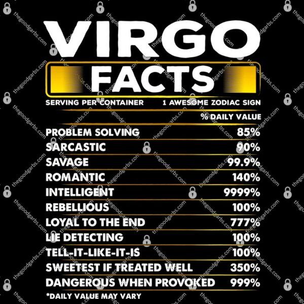 Virgo Facts Novelty Horoscope Gift T-Shirt