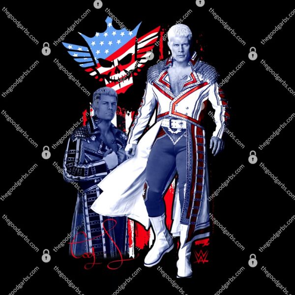 WWE Patriotic Cody Rhodes Full Body Americana T-Shirt