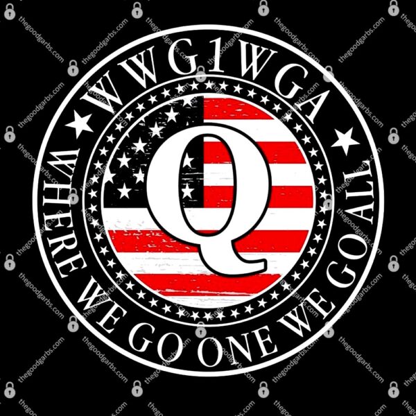 WWG1WGA Qanon Flag Emblem T-Shirt