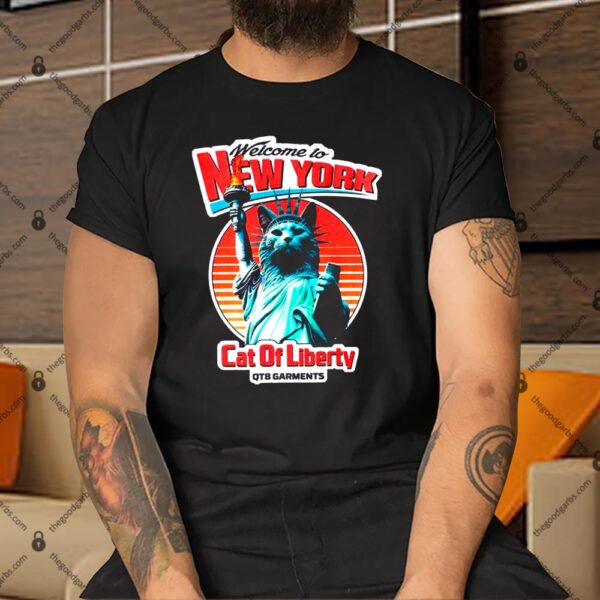 Welcome To New York Cat Of Liberty Shirt