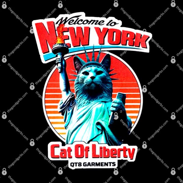 Welcome To New York Cat Of Liberty T-Shirt