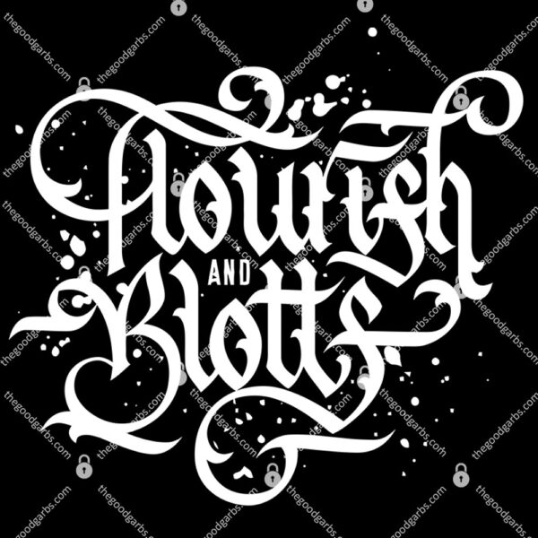 White Logo Flourish And Blotts Wizard T-Shirt