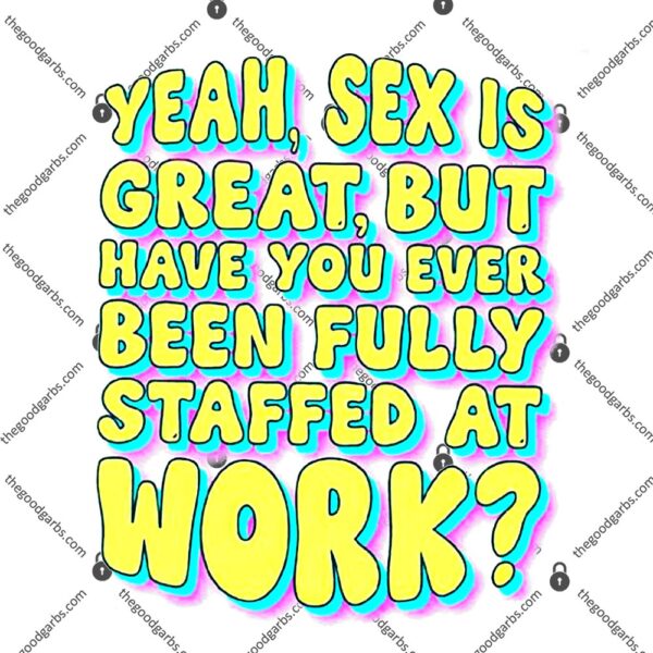 Yeah Sex Is Great But Have You Ever Been Fully Staffed At Work T-Shirt