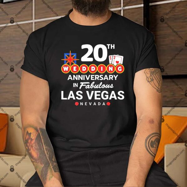 20th Wedding Anniversary Vegas Couple Vegas Anniversary Shirt