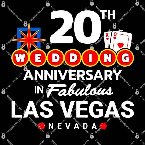 20th Wedding Anniversary Vegas Couple Vegas Anniversary T-Shirt