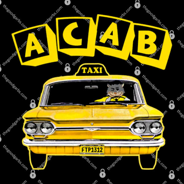 Acab Taxi Cat Driving Taxi t-shirt