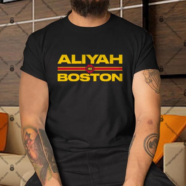 Aliyah Boston Text Stack Shirt