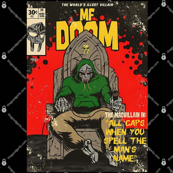 All Caps When You Spell The Man’s Time MF Doom T-Shirt