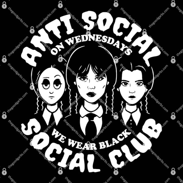 Anti Social Social Club On Wednesdays We Wear Black T-Shirt