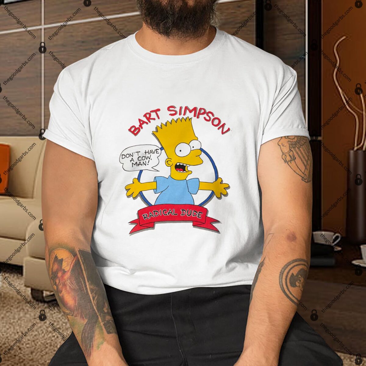 Bart Simpson Radical Dude Don't Have A Cow Man Shirt