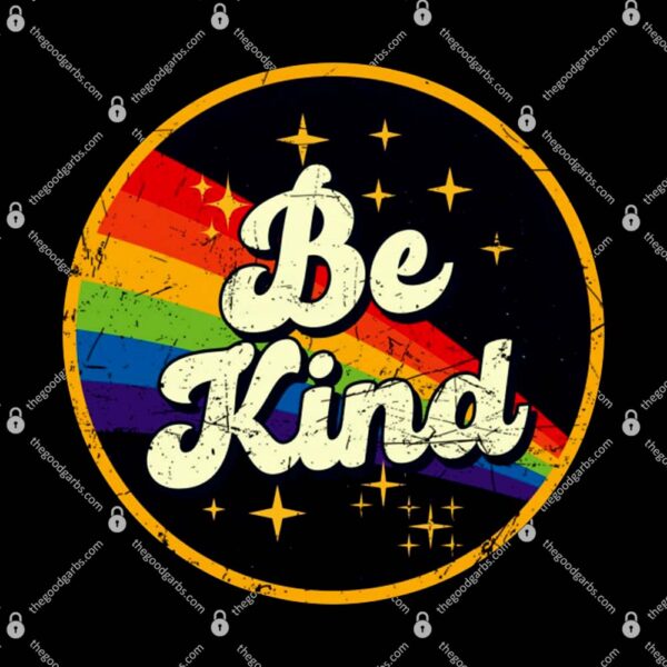 Be Kind Rainbow In Space Vintage Grunge-Style T-Shirt